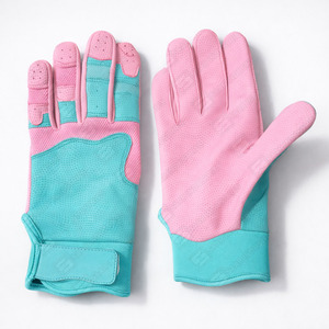 Nuevo último diseño Combinación de colores única Puño corto Cuero digital Los mejores guantes de bateo de béisbol de softbol Guantes de todos los tamaños - Product Image 5