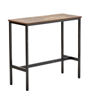 Tavolo Alto da Pub con Struttura in Metallo Robusta, Lungo e Stretto, per Cucina, Sala da Pranzo, Cocktail Bar, Facile da Montare, Altezza Bar - Product Image 6