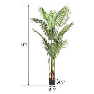 Árbol Artificial de Plástico Verde FCH de 4 Pies, Simulación de Palmera de 12 Hojas - Product Image 5