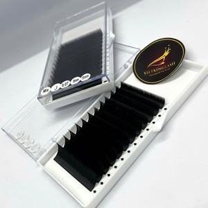 ถาดขนตาปลอมแบบขายส่ง 12/16 แถว ขนสังเคราะห์ สีดำด้าน แบบ CC/DD/M/L  รับทำโลโก้แบรนด์ส่วนตัว - Product Image 1