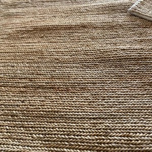 Handmade Natural Jute Area Rug Solid Plain Woven Soumak Carpet Rustic Farmhouse Boho Living Room Bedroom Entryway Floor Decor - Product Image 5