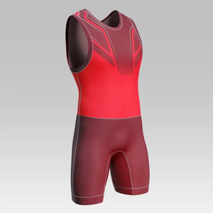 Ensemble short et débardeur pour homme, couleur rouge, blocs de couleurs, spandex, polyester, tissu respirant, vêtements de loisirs, taille adulte - Product Image 3