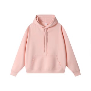 เสื้อฮู้ดสีชมพูแบบยูนิเซ็กซ์ ทรงโอเวอร์ไซส์ ผ้าฝ้ายเฟรนช์เทอร์รี่ สวมใส่สบายๆ สำหรับฤดูใบไม้ร่วง มีกระเป๋า - Product Image 1