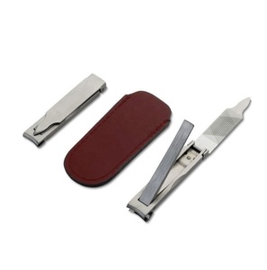 ชุดกรรไกรตัดเล็บพับได้สำหรับเด็กทารกแบบพกพาใบมีดโค้งสแตนเลสบรรจุภัณฑ์หนังธรรมชาติเป็นมิตรกับสิ่งแวดล้อมสำหรับเล็บมือและเท้า - Product Image 6