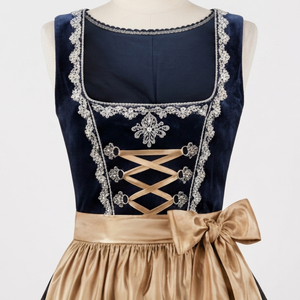 Vestido Bávaro de Terciopelo para Mujer, Estilo Oktoberfest, con Delantal, Diseño Tradicional Alemán, Fabricante Premium, Venta al Por Mayor - Product Image 5