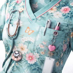 Wholesale Custom Stylish 100% Cotton Woven Moisture-Wicking Breathable Medical Scrubs for Healthcare Professionals-OEM - Product Image 4