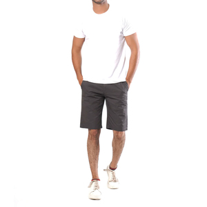 Shorts de plage décontractés pour hommes, couleur unie, séchage rapide, taille élastique, tissu en toile, imperméable, respirant, service OEM - Product Image 1