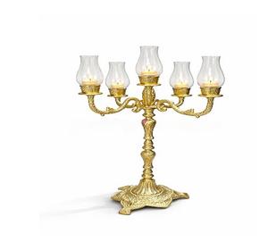 Wedding Candle Holder <b>Stand</b> Metal Floor Lamp Diya <b>Stand</b> Decorative Brass Finish Event Decor Temple Style Centerpiece Set - Product Image 1