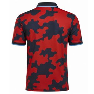 Men's Red Printed Sublimation Polo Shirt Short Sleeve <b>Athletic</b> Shirt Stylish Sportswear Top for Golf Practice Outdoor - Product Image 2