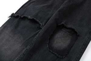 Pantalones Vaqueros Slim Negros Desgastados y Rotos con Parches, de Alta Elasticidad, para Hombre, Modelo 2026, con las Más Altas Tasas de Recompra - Product Image 3