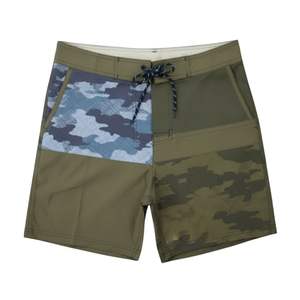 Shorts de bain rayés bleu sarcelle personnalisés avec logo, séchage rapide, anti-UV, confortables, pour hommes, entraînement, plage, respirants - Product Image 4