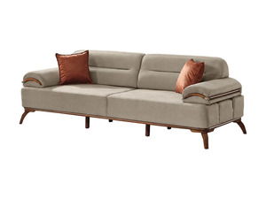 Juego de Sofás Modernos de Madera de Teca Sólida, Sofá de Lujo de 11 Plazas con Tapicería de Terciopelo, Mesa de Centro Minimalista Turca, Muebles para Sala de Estar y Villa - Product Image 6