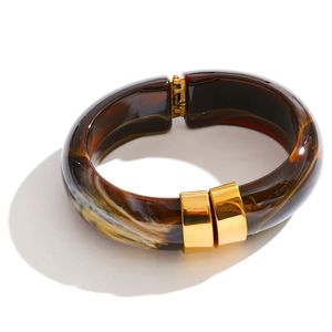 Vintage Epoxy Resin Brass Bangle Stack With High Finished for Women Daily Wear Party Festive <b>Boho</b> Fashion Jewelry <b>Bracelet</b> Cuff - Product Image 3