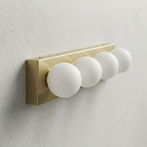 3-<b>Light</b> LED E26 Bathroom <b>Wall</b> Lamp Milky Glass Nickel Finish <b>Wall</b> Mounted Vanity Lighting Dimmable Modern - Product Image 3