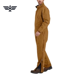 Custom Insulated <b>Waterproof</b> Hi Visibility <b>Work</b> Coverall Unisex Heavy Duty Nylon Winter Industrial Utility Boiler Suit - Product Image 3