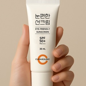 [CURAHEALBIO] ครีมกันแดดบำรุงผิวหน้า K-Beauty SPF50 PA ป้องกันรังสียูวีบริเวณรอบดวงตา สูตรอ่อนโยนจากสมุนไพรออร์แกนิค - Product Image 2