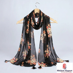 Écharpe carrée en soie imprimée sur mesure, légère, pour femmes, foulard de mode, hijab, fabricant OEM ODM, vente en gros - Product Image 1