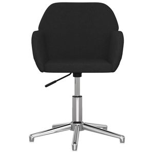 2 sillas de comedor giratorias de tela negra - Product Image 4