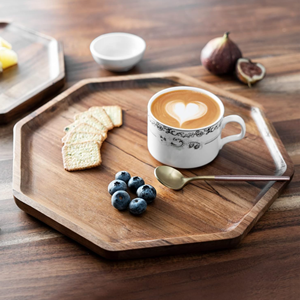 ถาดไม้ทรงแปดเหลี่ยมสำหรับชา กาแฟ ถาดเสิร์ฟตกแต่ง ถาดชีสเป็นมิตรกับสิ่งแวดล้อม ผลิตภัณฑ์งานฝีมือไม้เวียดนาม - Product Image 4