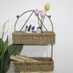 Artex Dong Thap usine jonc de mer matière première tissé artisanat Vietnam fait à la main porte-revues étagère - Product Image 6