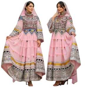 Afghan Kuchi <b>Dress</b> Best Quality Wholesale Traditional Banjara <b>Dress</b> Embroidery Lace Decoration Customized Fabric Solid Button - Product Image 1
