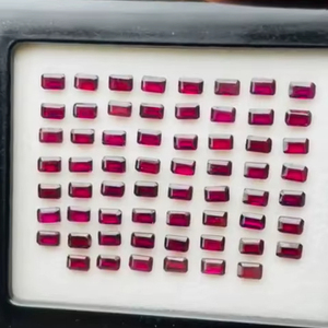 Granate rojo natural, corte esmeralda, piedras sueltas de calidad AAA con brillo, corte y pulido perfectos, precio económico para la fabricación de joyas. - Product Image 4