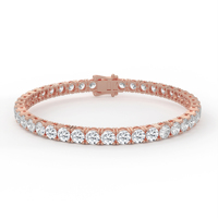 Pulsera de tenis unisex de lujo con zafiro azul y diamantes de talla brillante, oro de 14K y 18K, cierre plegable, engaste de canal y eslabones finos