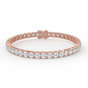 Pulsera de tenis unisex de lujo con zafiro azul y diamantes de talla brillante, oro de 14K y 18K, cierre plegable, engaste de canal y eslabones finos - Product Image 1