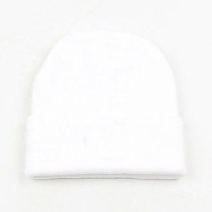 Gorro Unisex de Punto Acanalado de Color Sólido, Gorro de Invierno Informal, 56-58 cm de Circunferencia de Cabeza, Material Acrílico - Product Image 1