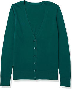 ZPB New Style OEM Women's Winter Front Logo 100% Cotton Rib Jacquard Knitted Single Button <b>Crop</b> High Street <b>Cardigan</b> Sport Long - Product Image 2