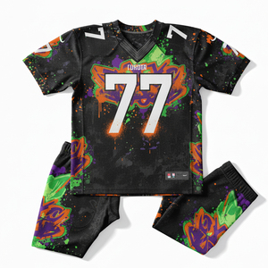 Ensemble d'uniformes de football américain sublimés sur mesure, tissu robuste, maillots de gridiron professionnels, vêtements personnalisés - Product Image 4