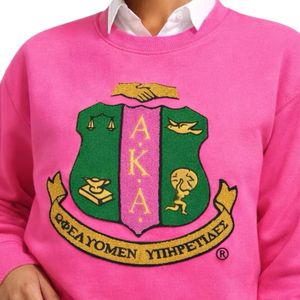 เสื้อสเวตเชิ้ตสีเขียว AKA Shield Chenille คอกลม แขนยาว เนื้อผ้านุ่ม แฟชั่นลำลองสำหรับผู้หญิง เสื้อผ้าสำหรับชมรม - Product Image 2