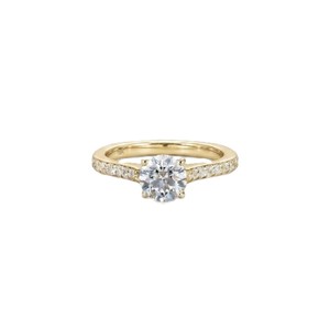IGI Certified Round Cut Lab Grown Diamond Half Eternity Engagement <b>Ring</b> 9K 10K 14K 18K Solid Gold Solitaire Bridal <b>Proposal</b> <b>Ring</b> - Product Image 2