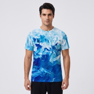 2026 Custom Men’s Summer T-Shirt <b>Set</b> Oversized 100% Cotton Breathable Solid Color Casual Sportswear Two Piece OEM Wholesale - Product Image 2