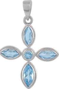 Colgante de Topacio Azul en Plata de Ley 92.5 KLSP-50332 - Product Image 3