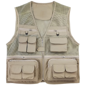 Chaleco de pesca de malla de alta calidad sin mangas, con múltiples bolsillos, de secado rápido, ligero, para pesca en invierno, para hombre. - Product Image 3
