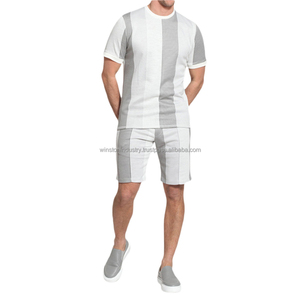 New 2025 High Quality Summer T-shirt and Shorts Set Custom <b>Logo</b> 100% Cotton Digital Printing Men's Shorts and T-Shirt Sets - Product Image 3