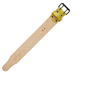 Cinturón de levantamiento de pesas de cuero de vaca con camuflaje amarillo, cinturones de soporte lumbar ajustables con hebilla de garra para fitness y entrenamiento de fuerza - Product Image 4