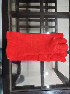 Guantes de Soldadura de Cuero de Primera Calidad, Color Azul, con Puño Blanco Grueso, Resistentes al Calor y a los Cortes - Product Image 4
