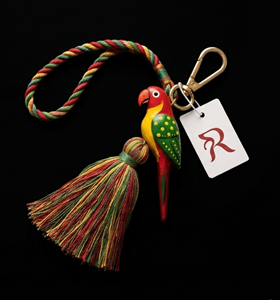 พวงกุญแจพู่ห้อยนกแก้วหลากสีสัน ของตกแต่งพู่ห้อย - Product Image 3