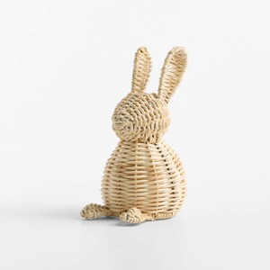 Premium rattan bunnies sustainable woven bunny shape easter ornament kids toys & home decor - Product Image 4