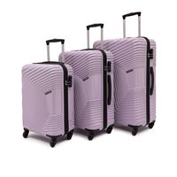 Ensemble de 3 valises rigides résistantes aux chocs avec roulettes silencieuses et protection renforcée des coins