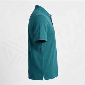 เสื้อโปโลชาย ลายเรียบ ผ้าถักระบายอากาศ น้ำหนัก 220 กรัม โพลีเอสเตอร์ผสมคอตตอน โลโก้ด้านหน้า บริการ OEM ทรงพอดีตัว - Product Image 3