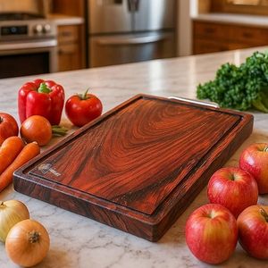 Tabla de cortar de madera de acacia con ranura para jugos, tabla de cocina, tabla de carnicero, tabla para preparar alimentos - Product Image 4
