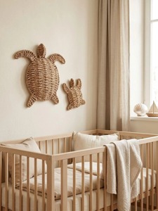 <b>Tortoise</b> Wall Decor Rattan Handmade Woven Turtle Wall Hanging For <b>Home</b> Living Room Bedroom Balcony Boho Rustic Interior Styling - Product Image 5