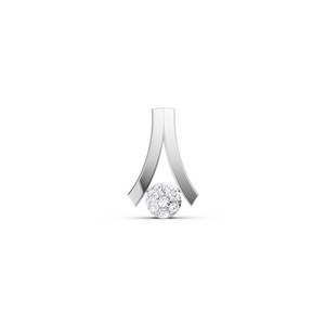 Pendentif en or et diamant, breloque ronde en forme de barre, bijou élégant pour femme, cadeau pour fête ou mariage, avec ruban en or blanc et nœud - Product Image 3