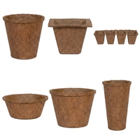 Pot de culture Coco 2 pouces - Pot de fleurs minimaliste en fibre de coco écologique, léger et à forte rétention d'eau