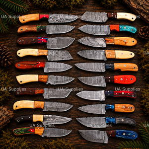 Cuchillo de Caza Damasco Personalizado Hecho a Mano, Hoja Fija, Punta Caída, Cuchillo de Supervivencia y Camping, Mango de Madera Exótica, 0.5mm de Grosor, OEM ODM - Product Image 3