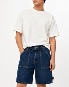 Pantalones Cortos Cargo Bermuda para Hombre, de Color Sólido, Ecológicos, Transpirables, Resistentes al Viento, Cintura Media, Cierre con Cordón, Lona de Algodón, Última Tendencia - Product Image 2