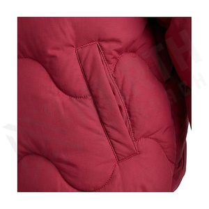 Hooded Quilted Waterproof <b>Bubble</b> Jacket Black Full Sleeve Winter Windproof Cotton Shell Knitted Fabric Polyester Filling Stand - Product Image 5